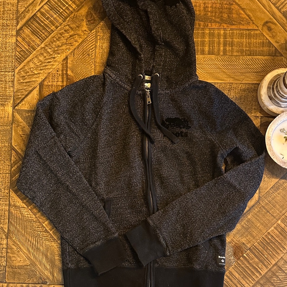 Roots Dark Heather Gray Full-Zip Hoodie